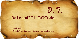 Dolezsál Tünde névjegykártya