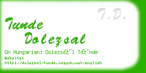 tunde dolezsal business card